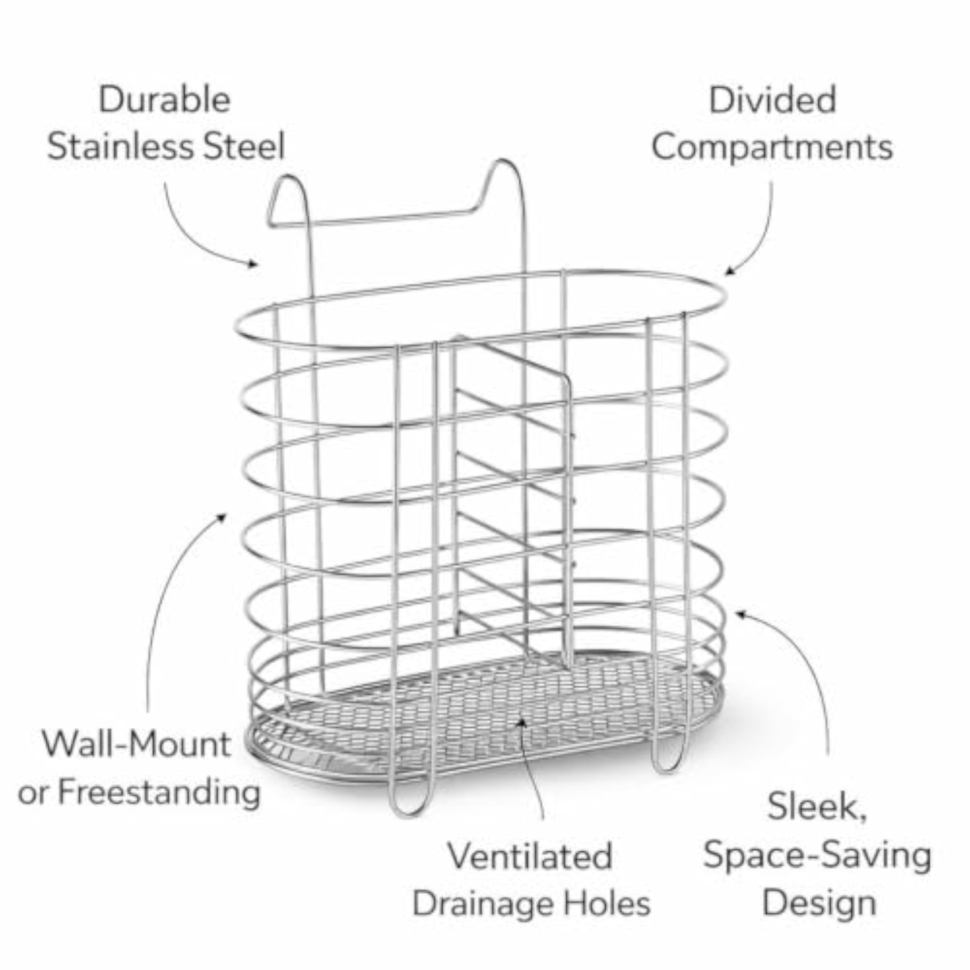 Stainless Steel Wall Mount Chopstick Holder